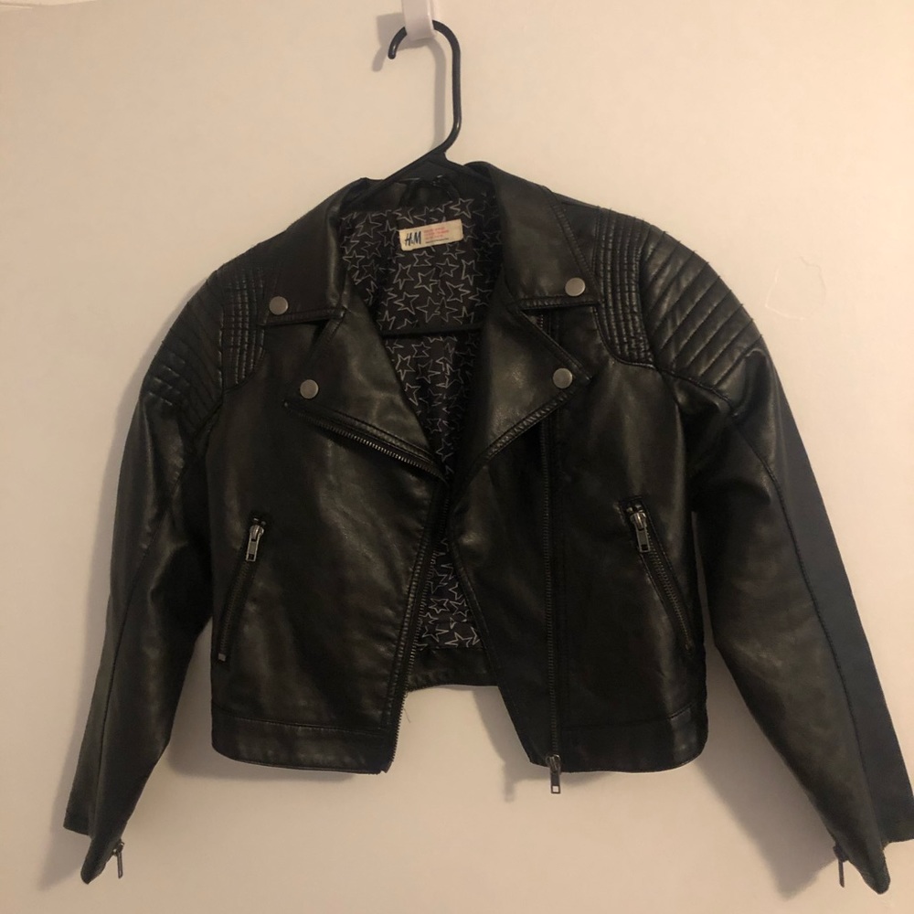 Girls Black H&M jacket Sz 9-10y